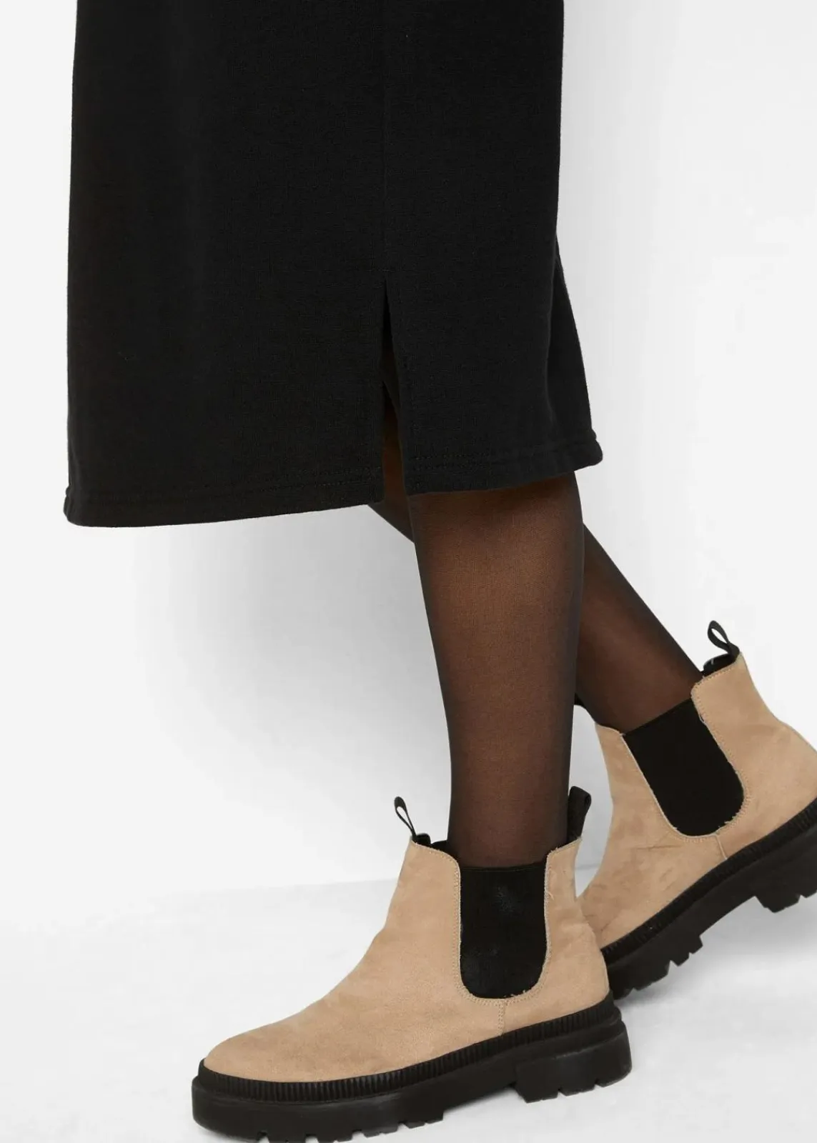 bonprix Bekleidung·Röcke|Bekleidung·Blusen & Tuniken^Oversize-Sweatkleid mit Kapuze schwarz