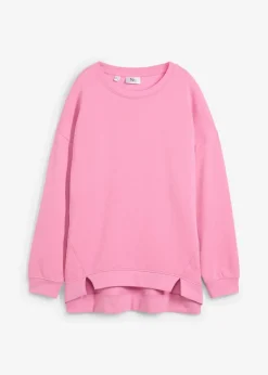 bonprix Sweat|Nachhaltigere Materialien^Oversize-Sweatshirt rosapink
