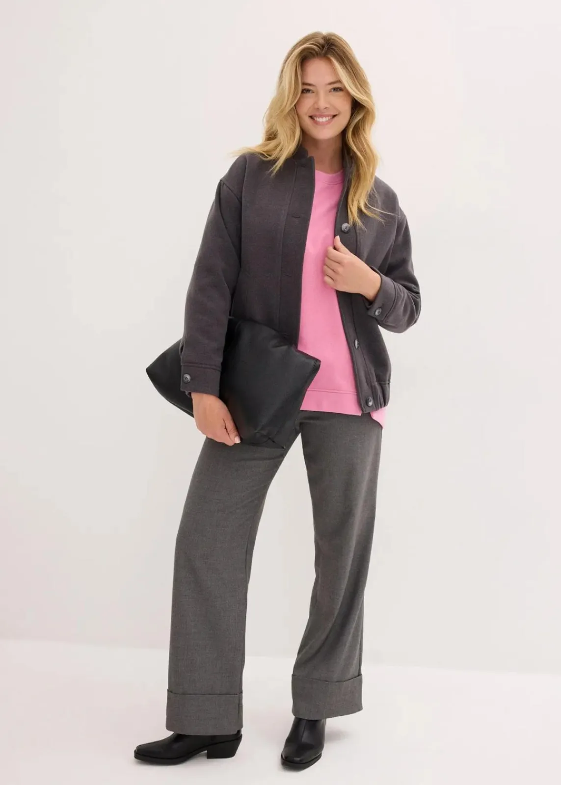bonprix Sweat|Nachhaltigere Materialien^Oversize-Sweatshirt rosapink