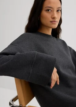 bonprix Sweat|Bekleidung·Blusen & Tuniken^Oversize-Sweatshirt anthrazit meliert meliert