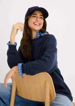 bonprix Sweat|Nachhaltigere Materialien^Oversize-Sweatshirt dunkelblau