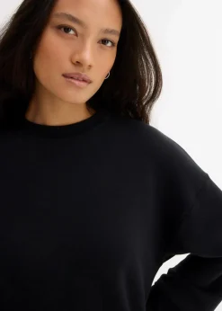 bonprix Bekleidung·Blusen & Tuniken|Sweat^Oversize-Sweatshirt schwarz