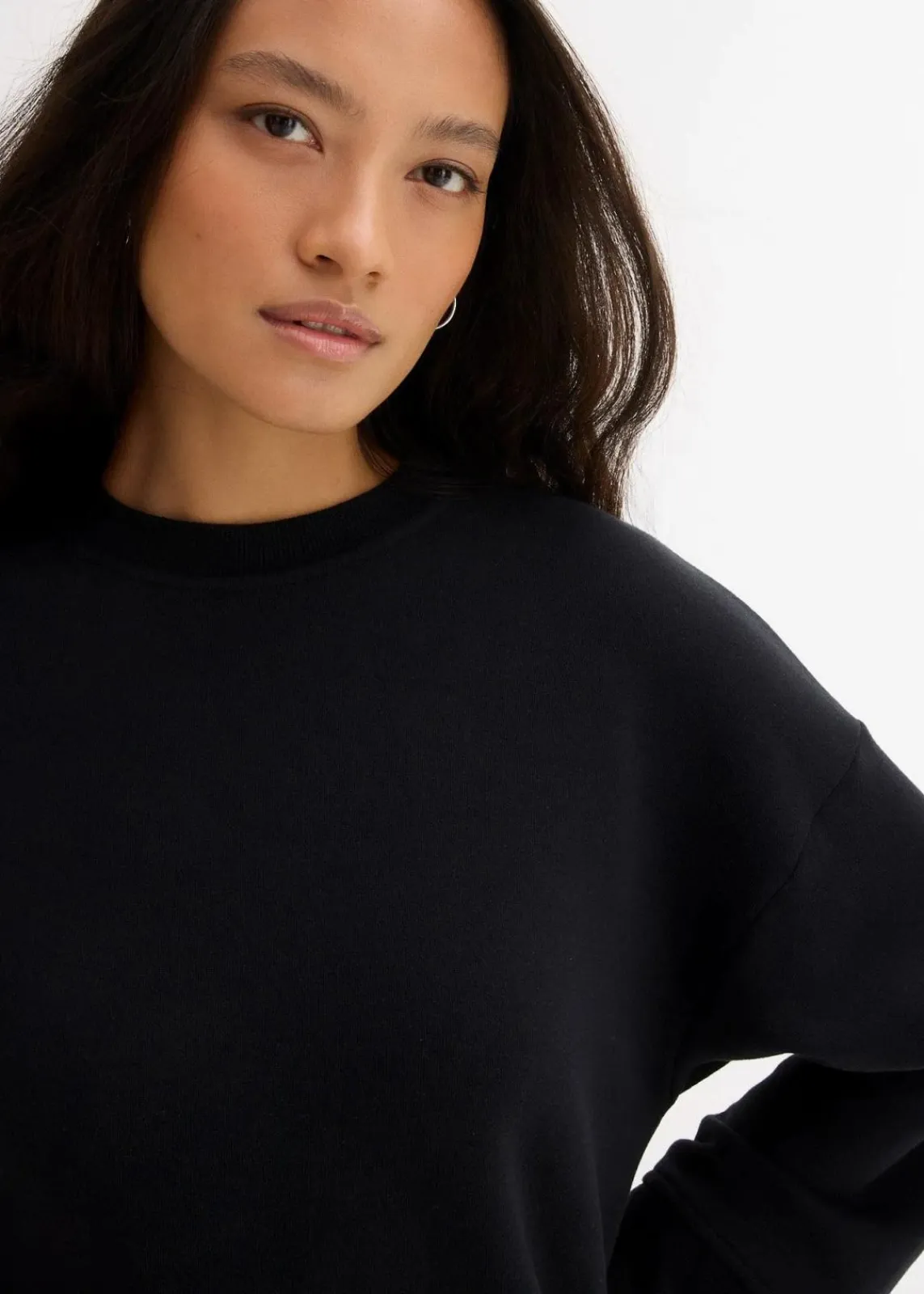 bonprix Bekleidung·Blusen & Tuniken|Sweat^Oversize-Sweatshirt schwarz