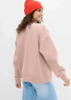bonprix Sweat|Basics^Oversize-Sweatshirt lehmbraun