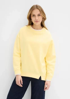 bonprix Bekleidung·Blusen & Tuniken|Nachhaltigere Materialien^Oversize-Sweatshirt hellgelb