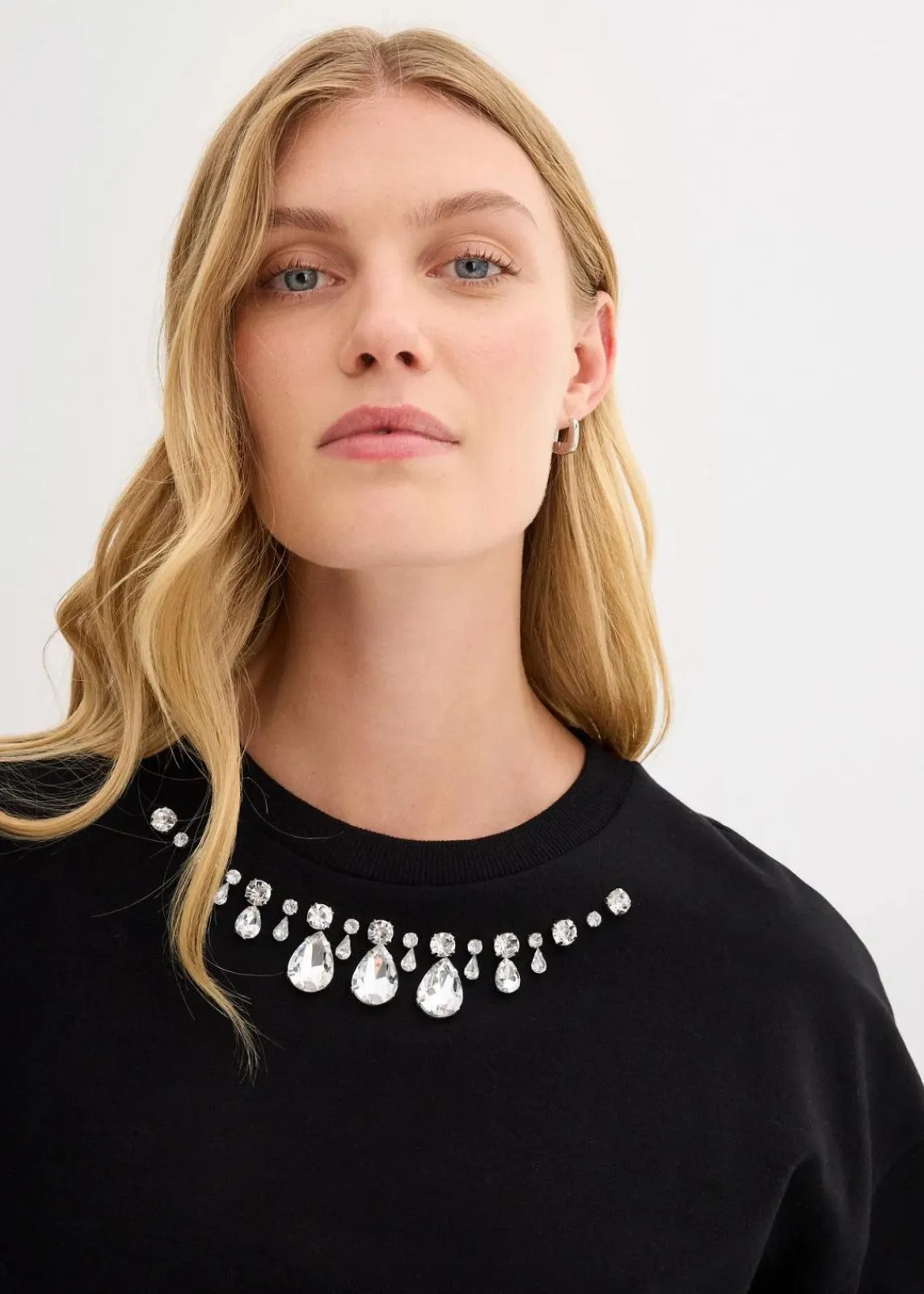 bonprix Sweat|Bekleidung·Blusen & Tuniken^Oversize-Sweatshirt aus Baumwolle schwarz