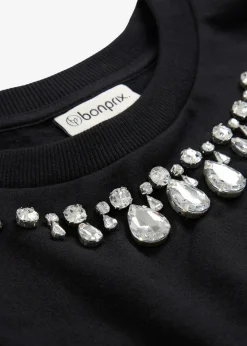bonprix Sweat|Bekleidung·Blusen & Tuniken^Oversize-Sweatshirt aus Baumwolle schwarz