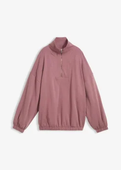 bonprix Bekleidung·Blusen & Tuniken|Sweat^Oversize-Sweatshirt aus Bio-Baumwolle matt violett