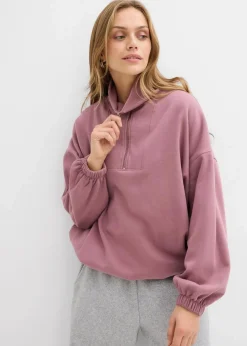bonprix Bekleidung·Blusen & Tuniken|Sweat^Oversize-Sweatshirt aus Bio-Baumwolle matt violett