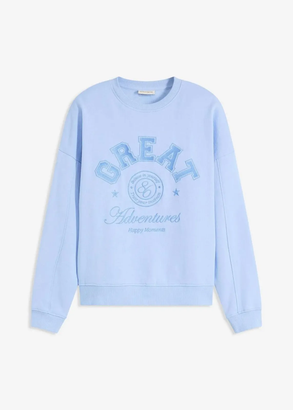 bonprix Sweat|Bekleidung·Blusen & Tuniken^Oversize-Sweatshirt aus reiner Baumwolle perlblau