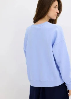 bonprix Sweat|Bekleidung·Blusen & Tuniken^Oversize-Sweatshirt aus reiner Baumwolle perlblau