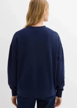 bonprix Sweat|Basics^Oversize-Sweatshirt aus reiner Bio-Baumwolle dunkelblau
