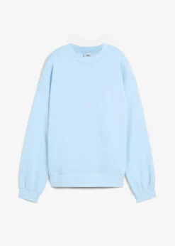 bonprix Sweat|Basics^Oversize-Sweatshirt aus reiner Baumwolle hellblau