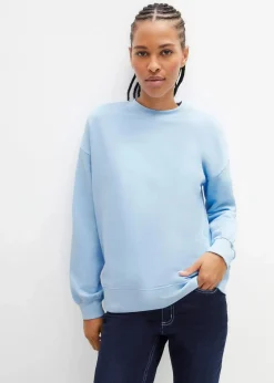 bonprix Sweat|Basics^Oversize-Sweatshirt aus reiner Baumwolle hellblau