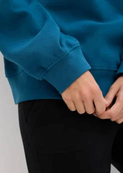 bonprix Bekleidung·Röcke|Bekleidung·Blusen & Tuniken^Oversize-Sweatshirt aus reiner Baumwolle blaupetrol