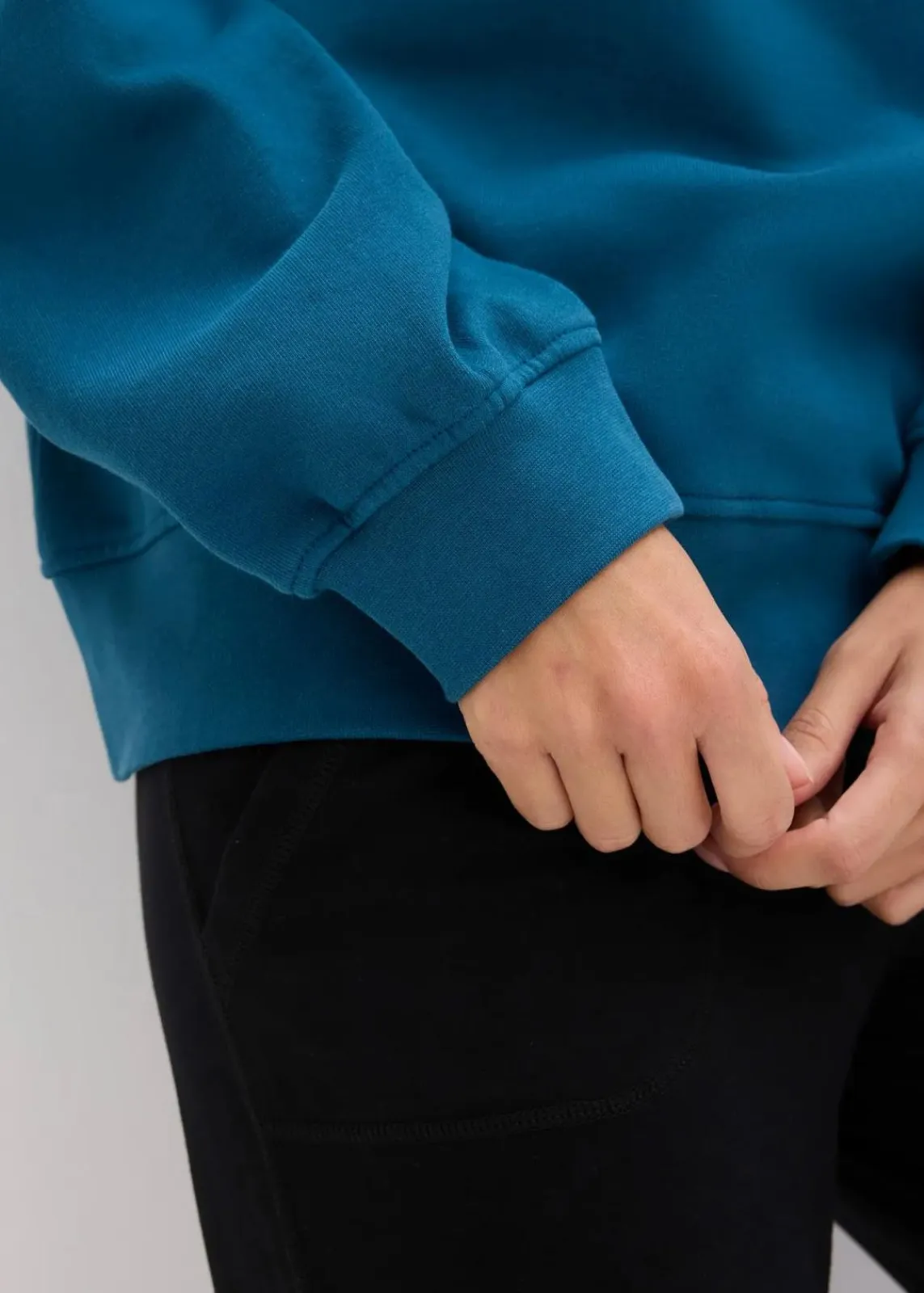 bonprix Bekleidung·Röcke|Bekleidung·Blusen & Tuniken^Oversize-Sweatshirt aus reiner Baumwolle blaupetrol