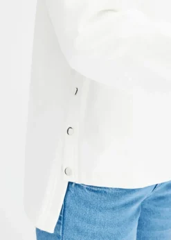 bonprix Nachhaltigere Materialien|Sweat^Oversize-Sweatshirt aus reiner Bio-Baumwolle wollweiß