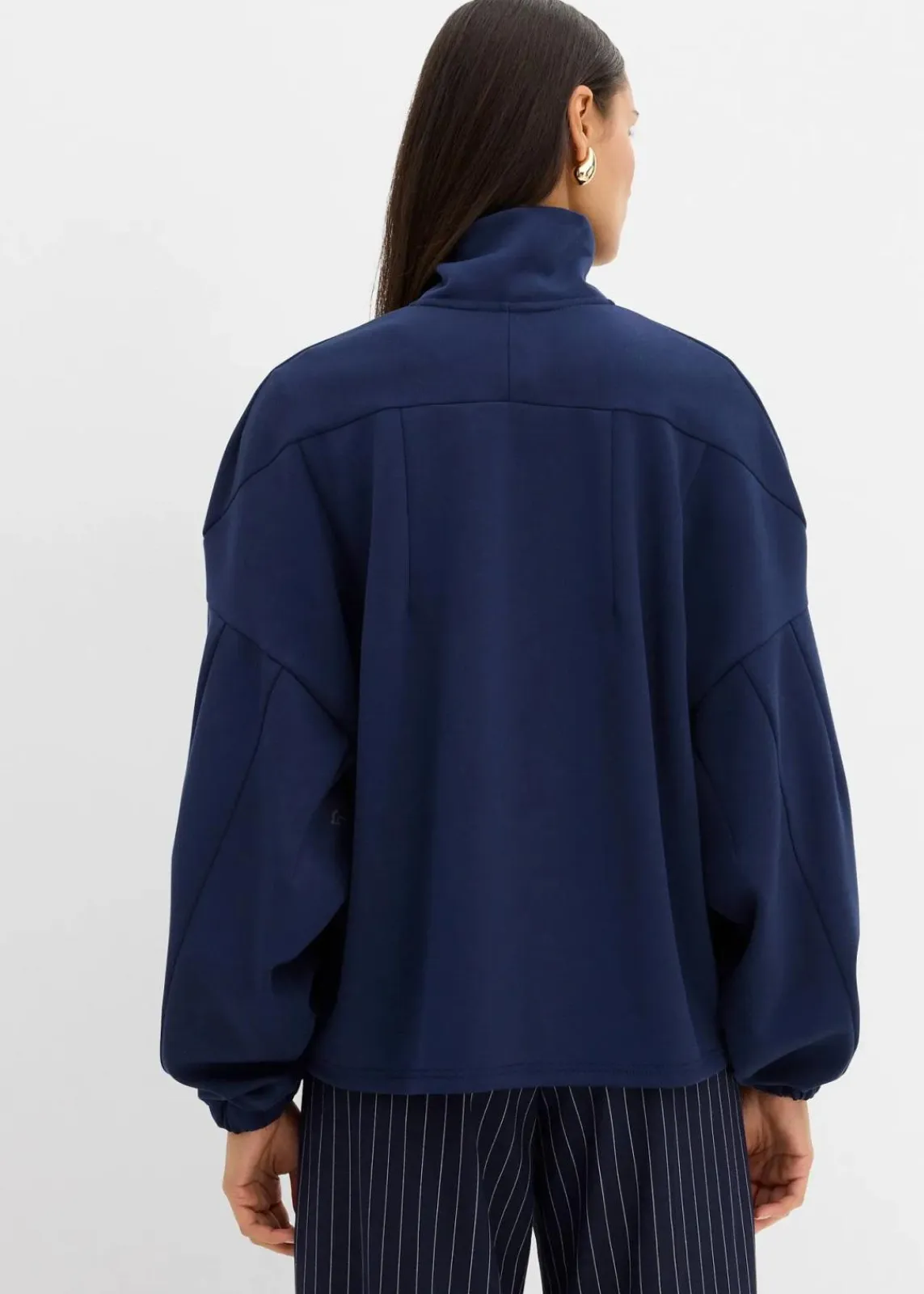 bonprix Sweat|Bekleidung·Blusen & Tuniken^Oversize-Sweatshirt aus Scuba dunkelblau
