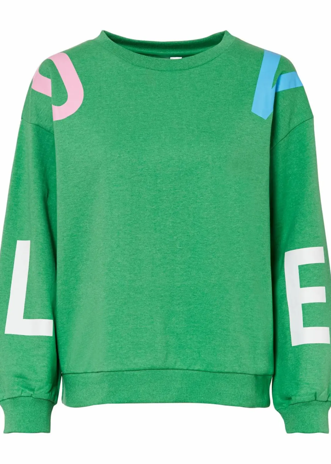 bonprix Bekleidung·Blusen & Tuniken|Nachhaltigere Materialien^Oversize-Sweatshirt aus weichem Baumwoll-Mix opalgrün bedruckt
