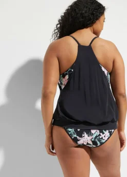 bonprix Nachhaltigere Materialien|Tankinis^Oversize-Tankini (2-tlg. Set) im Lagenlook schwarz floral