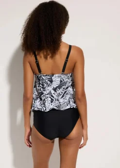 bonprix Nachhaltigere Materialien|Bademode·Tankinis^Oversize-Tankini (2-tlg.Set) schwarz floral