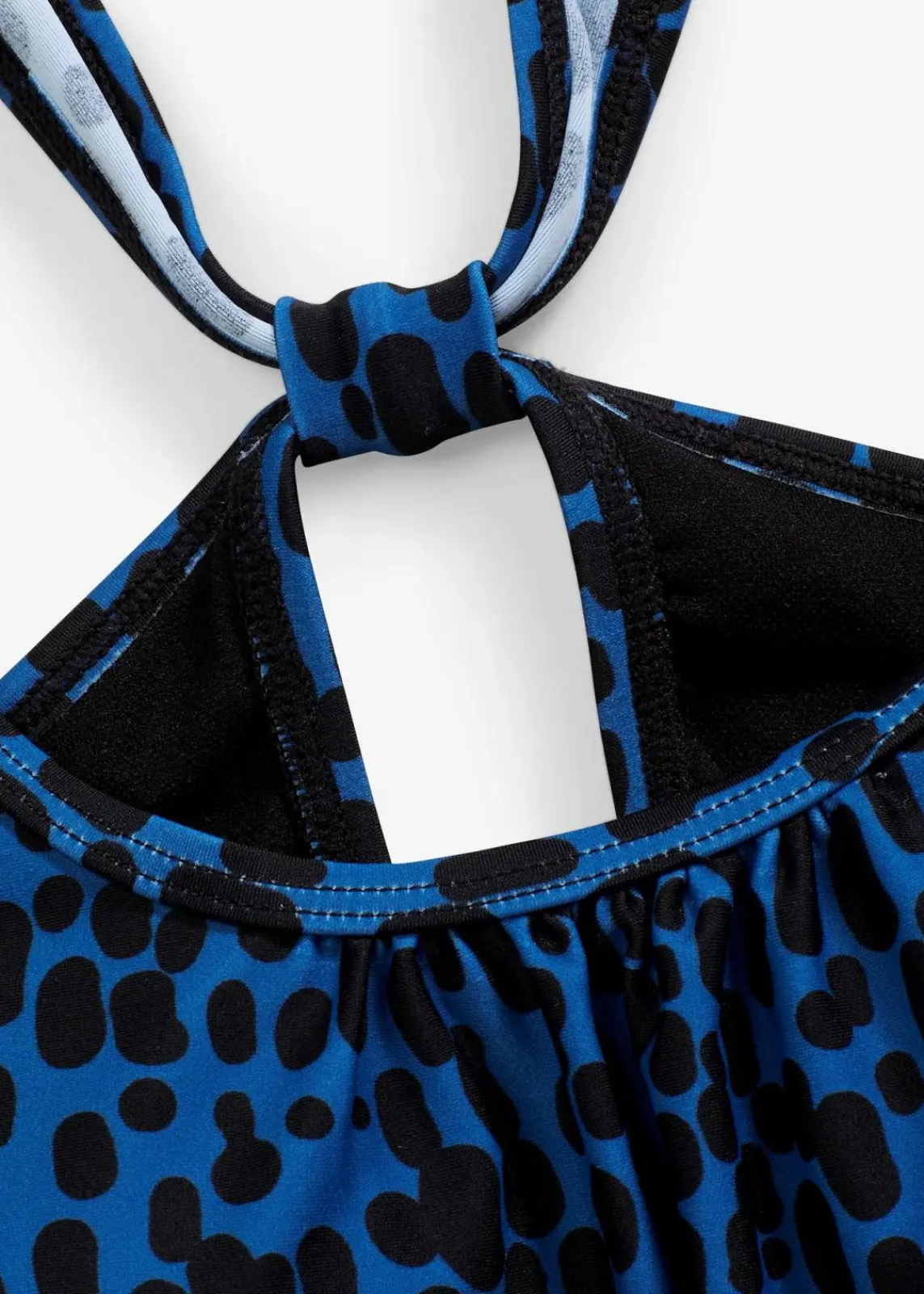 bonprix Nachhaltigere Materialien|Bademode·Tankinis^Oversize-Tankini (2-tlg.Set) blau/schwarz gepunktet