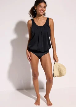 bonprix Nachhaltigere Materialien|Bademode·Tankinis^Oversize-Tankinioberteil in Ballonform schwarz