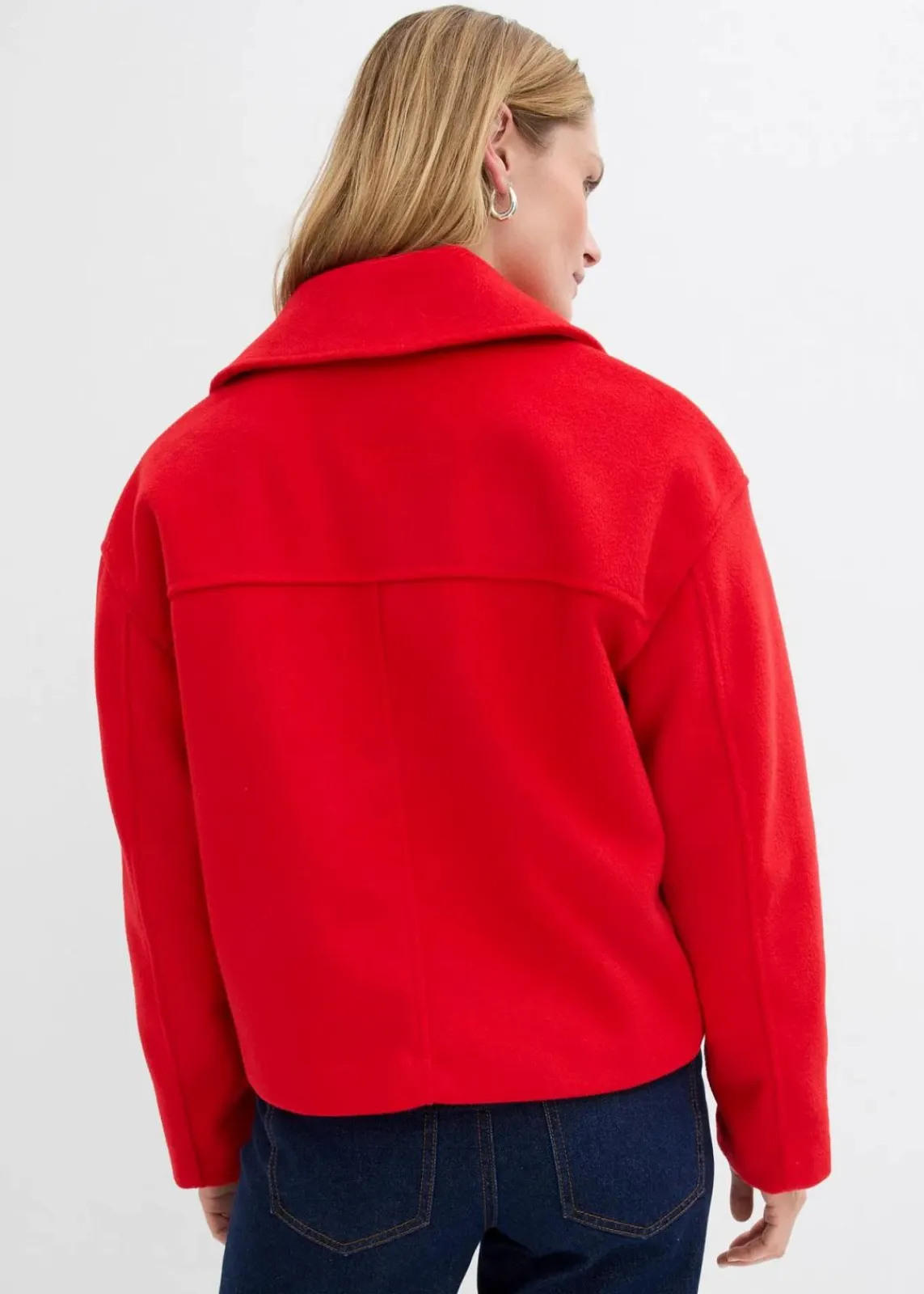 bonprix Nachhaltigere Materialien|Jacken & Mäntel^Oversize-Trenchjacke in Wolloptik rot