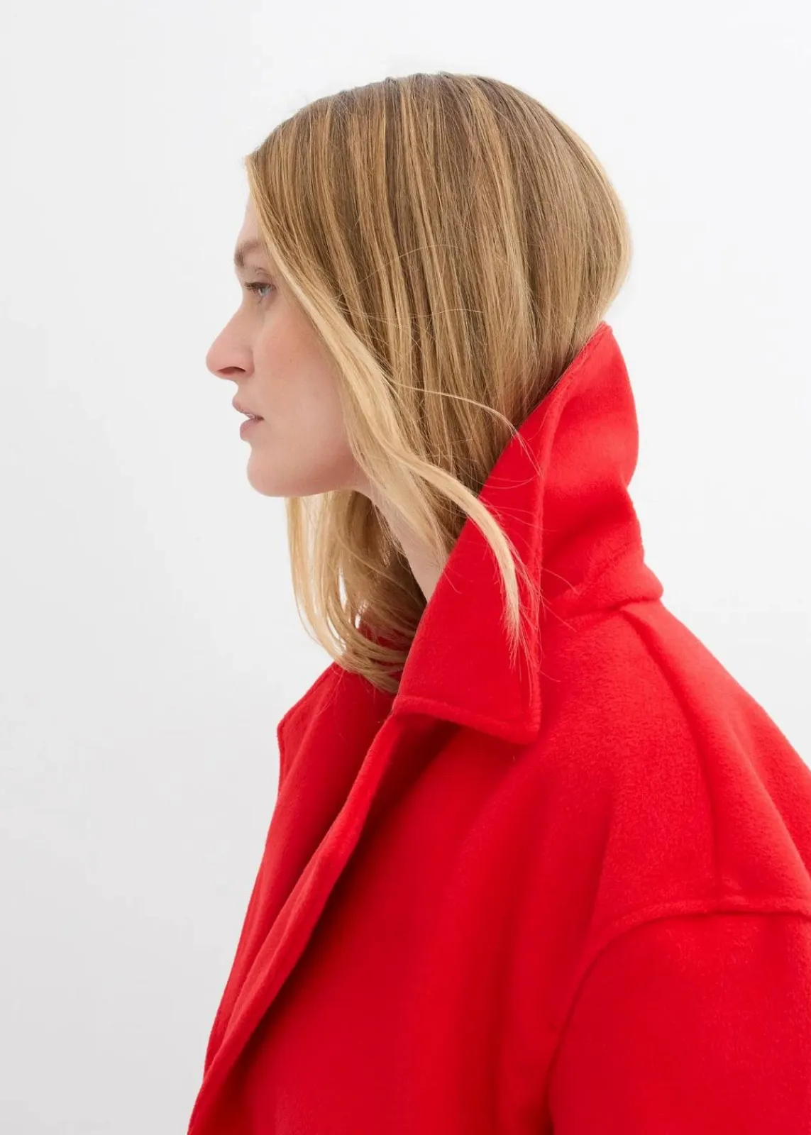 bonprix Nachhaltigere Materialien|Jacken & Mäntel^Oversize-Trenchjacke in Wolloptik rot