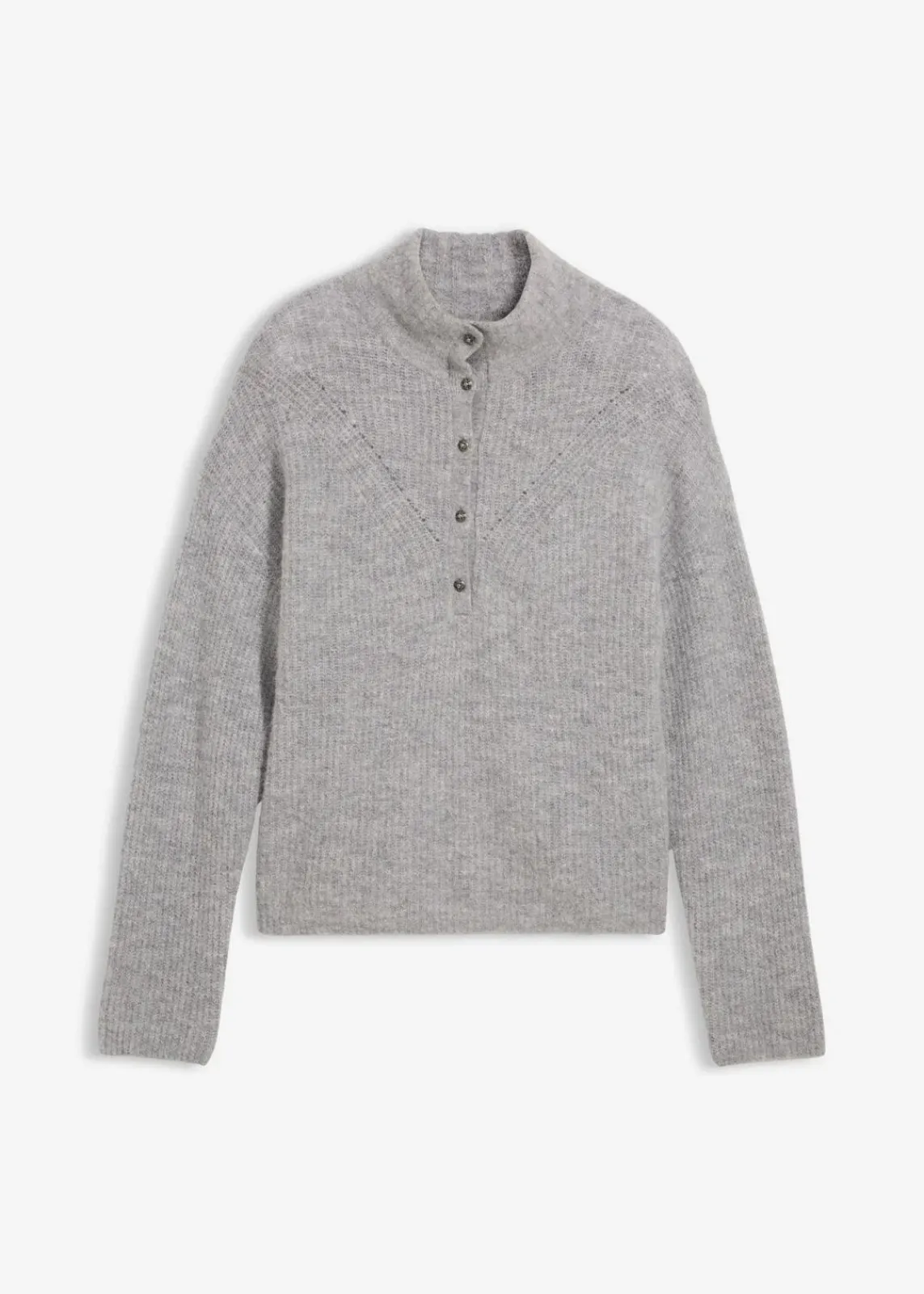 bonprix Bekleidung·Umstandsmode|Strickmode^Oversize-Wollpullover mit Alpaka hellgrau meliert