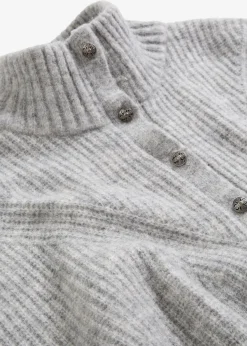 bonprix Bekleidung·Umstandsmode|Strickmode^Oversize-Wollpullover mit Alpaka hellgrau meliert