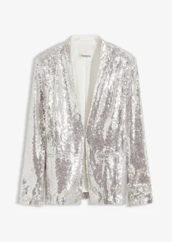 bonprix Bekleidung·Basics|Blazer^Paillettenblazer silber