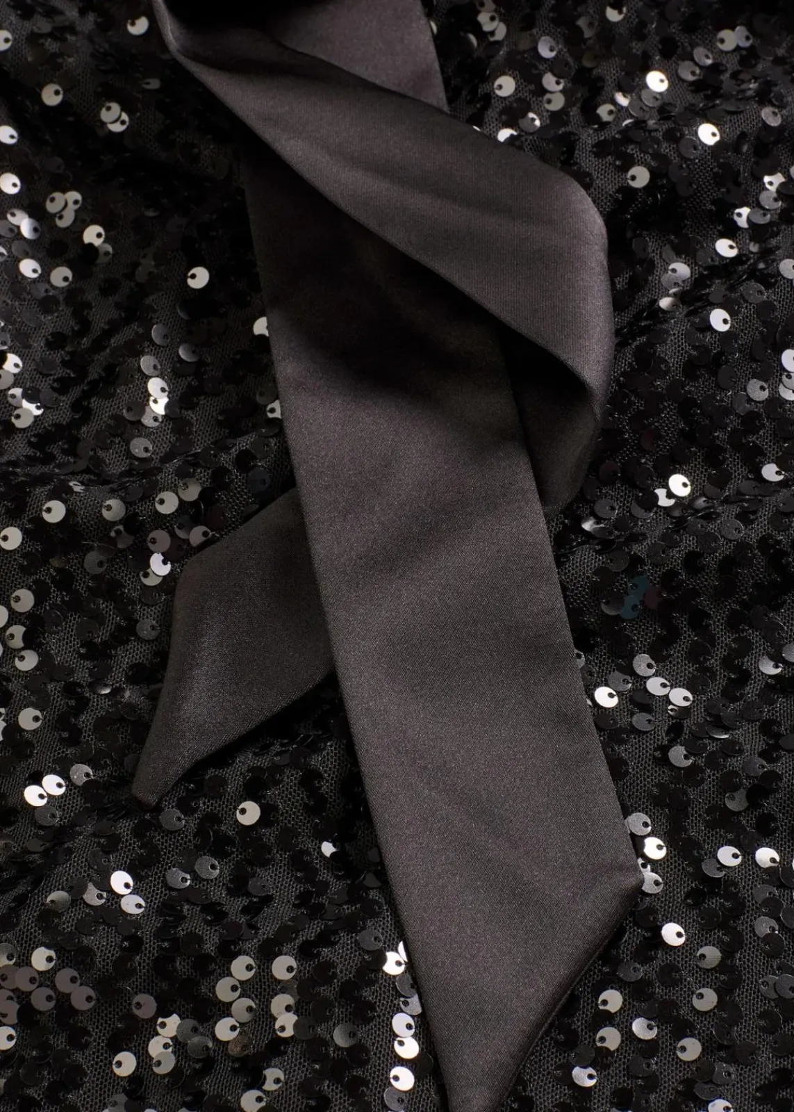 bonprix Kleider|Bekleidung·Pullover & Strickjacken^Paillettenkleid mit Schleifendetail schwarz