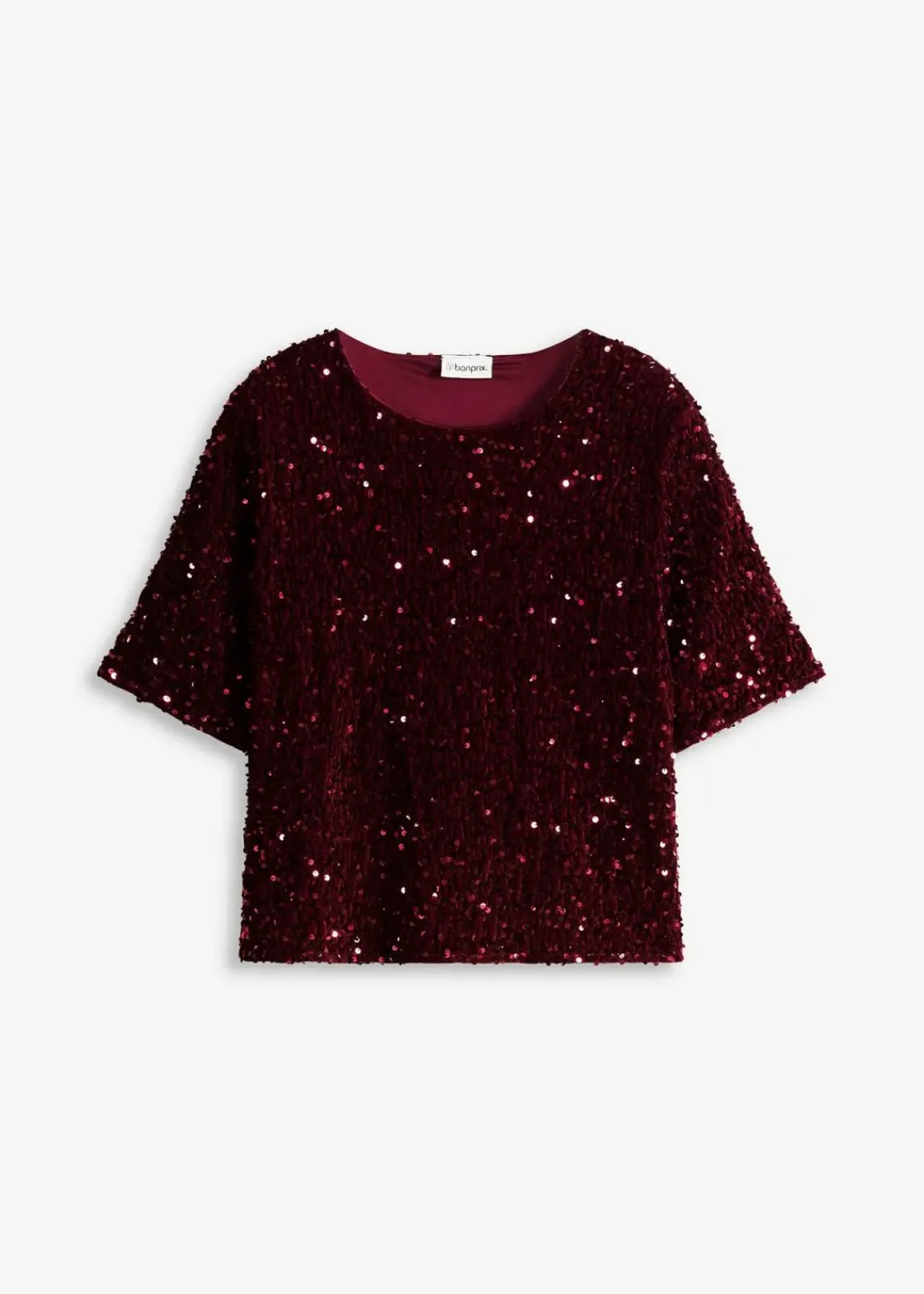 bonprix Shirts & Tops^Pailletten-Shirt bordeaux