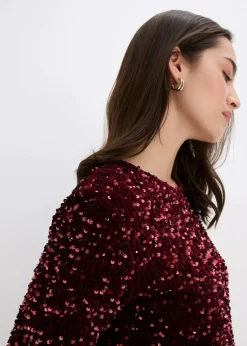 bonprix Shirts & Tops^Pailletten-Shirt bordeaux