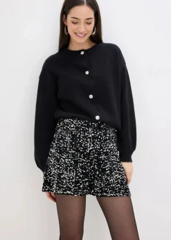 bonprix Shorts|Hosen^Pailletten-Shorts schwarz/silber