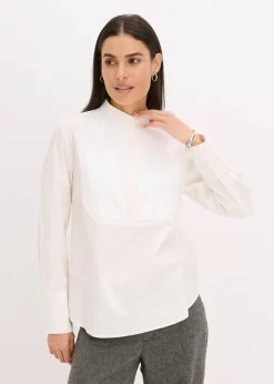 bonprix Blusen & Tuniken|Bekleidung·Jacken & Mäntel^Paillettentunika wollweiß