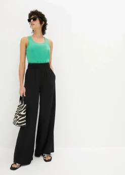 bonprix Bekleidung·Kleider|Hosen^Palazzo-Hose schwarz