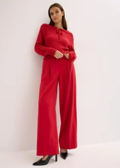 bonprix Hosen|Nachhaltigere Materialien^Palazzo-Hose chillirot