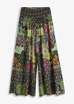 bonprix Bekleidung·Kleider|Hosen^Palazzo-Hose grün/blau paisley