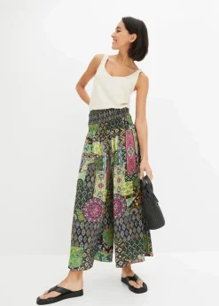 bonprix Bekleidung·Kleider|Hosen^Palazzo-Hose grün/blau paisley