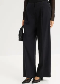 bonprix Bekleidung·Kleider|Nachhaltigere Materialien^Palazzo-Hose schwarz