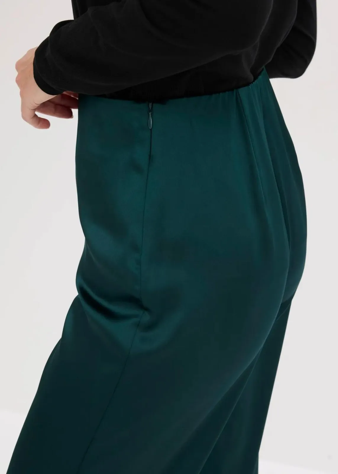 bonprix Nachhaltigere Materialien|Hosen^Palazzo-Hose tiefgrün