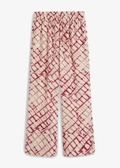 bonprix Nachhaltigere Materialien|Hosen^Palazzo-Hose violett/natur batik