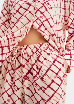 bonprix Nachhaltigere Materialien|Hosen^Palazzo-Hose violett/natur batik