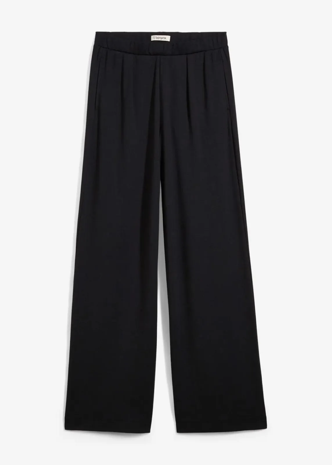 bonprix Bekleidung·Kleider|Hosen^Palazzo-Hose aus bequemen Punto di Roma schwarz
