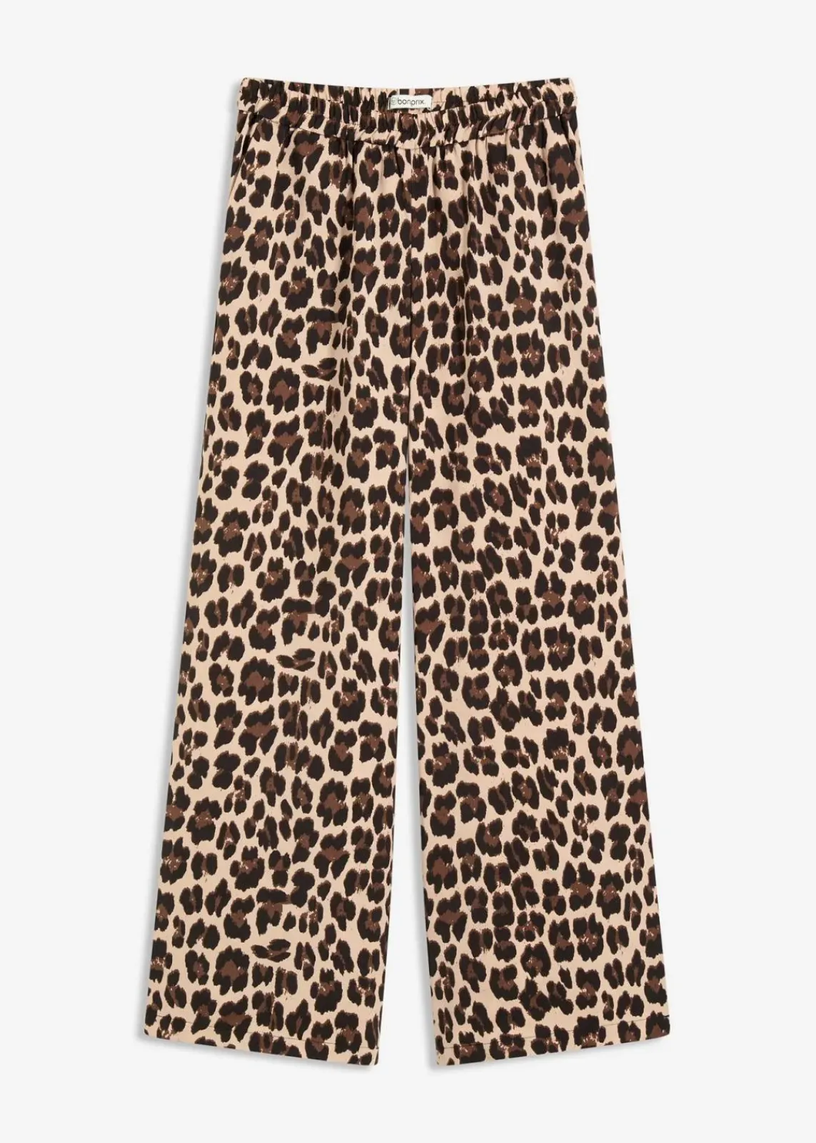 bonprix Bekleidung·Kleider|Hosen^Palazzo-Hose aus fließendem Satin braun leo bedruckt