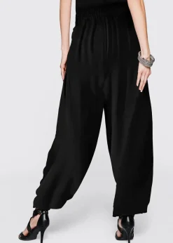 bonprix Bekleidung·Kleider|Hosen^Palazzo-Hose aus fließender Viskose schwarz