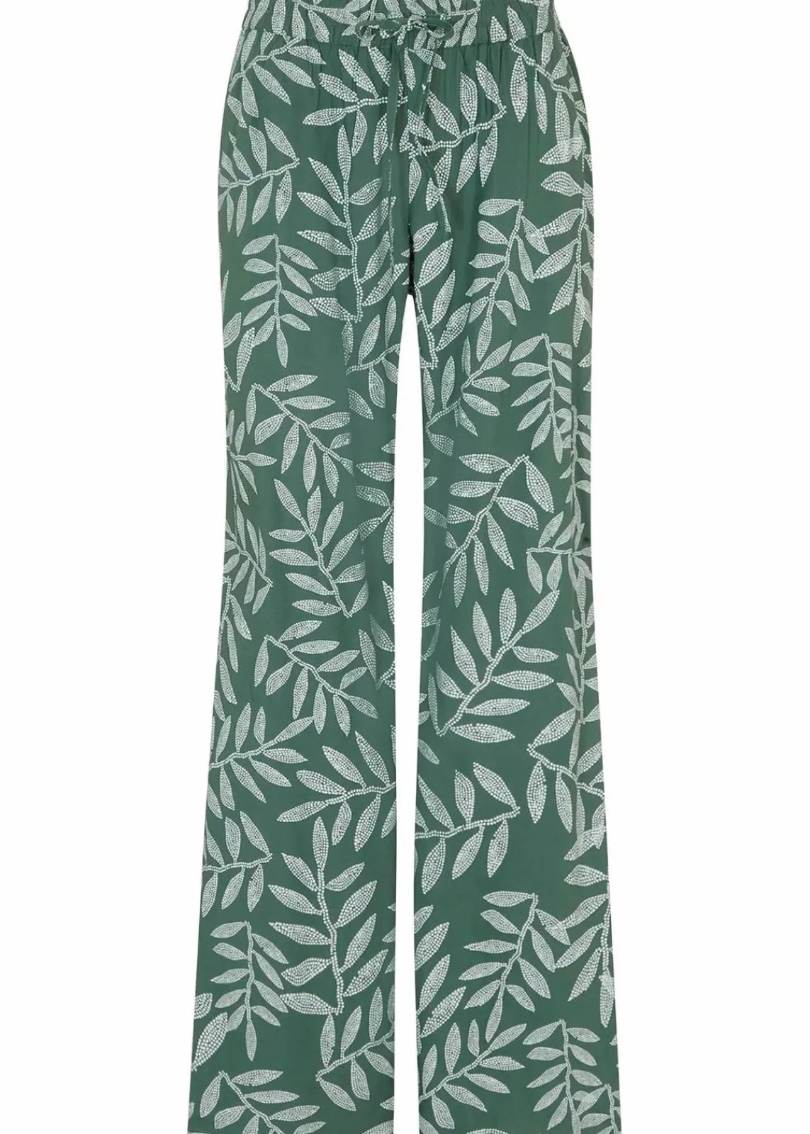 bonprix Bekleidung·Kleider|Hosen^Palazzo-Hose aus fließender Viskose dunkelgrün/weiß bedruckt