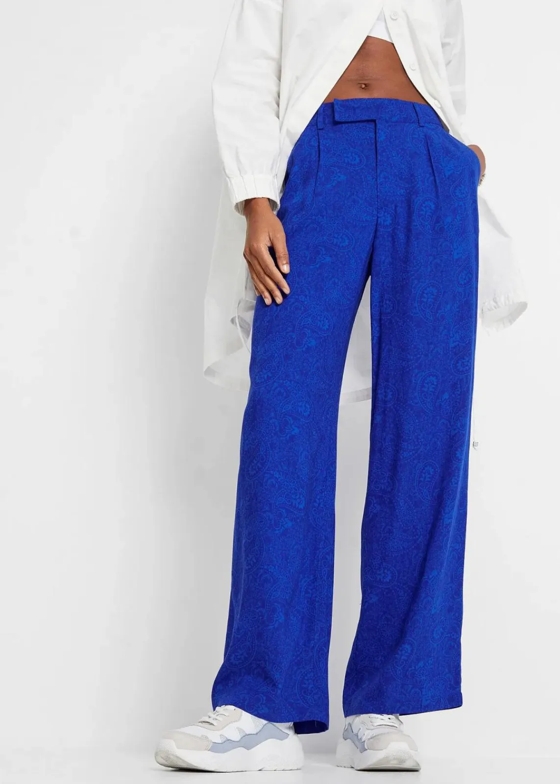 bonprix Bekleidung·Kleider|Hosen^Palazzo-Hose aus fließender Viskose blau